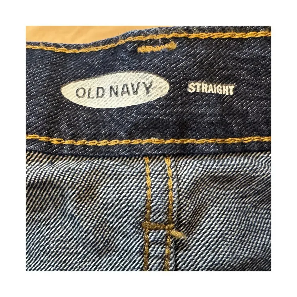 Old Navy Straight Leg Dark Wash Jeans Boys Size 18 NWOT